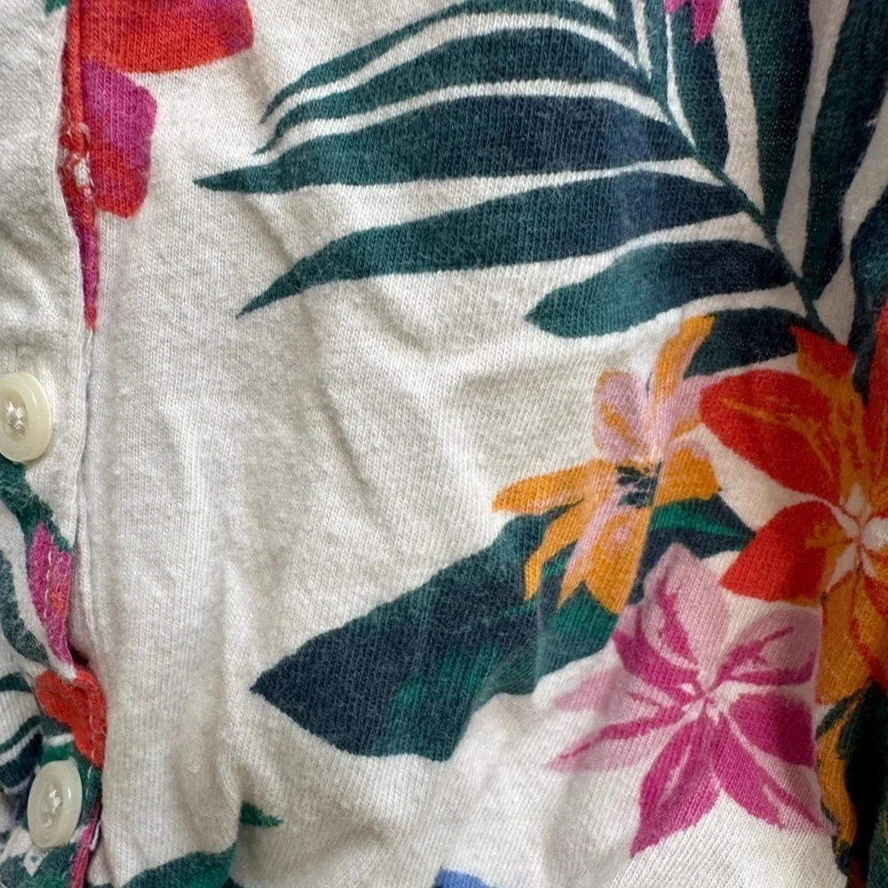 Old Navy 2T Girls Multicolor Floral Tropical Tank Top Blouse with Know Tie Front